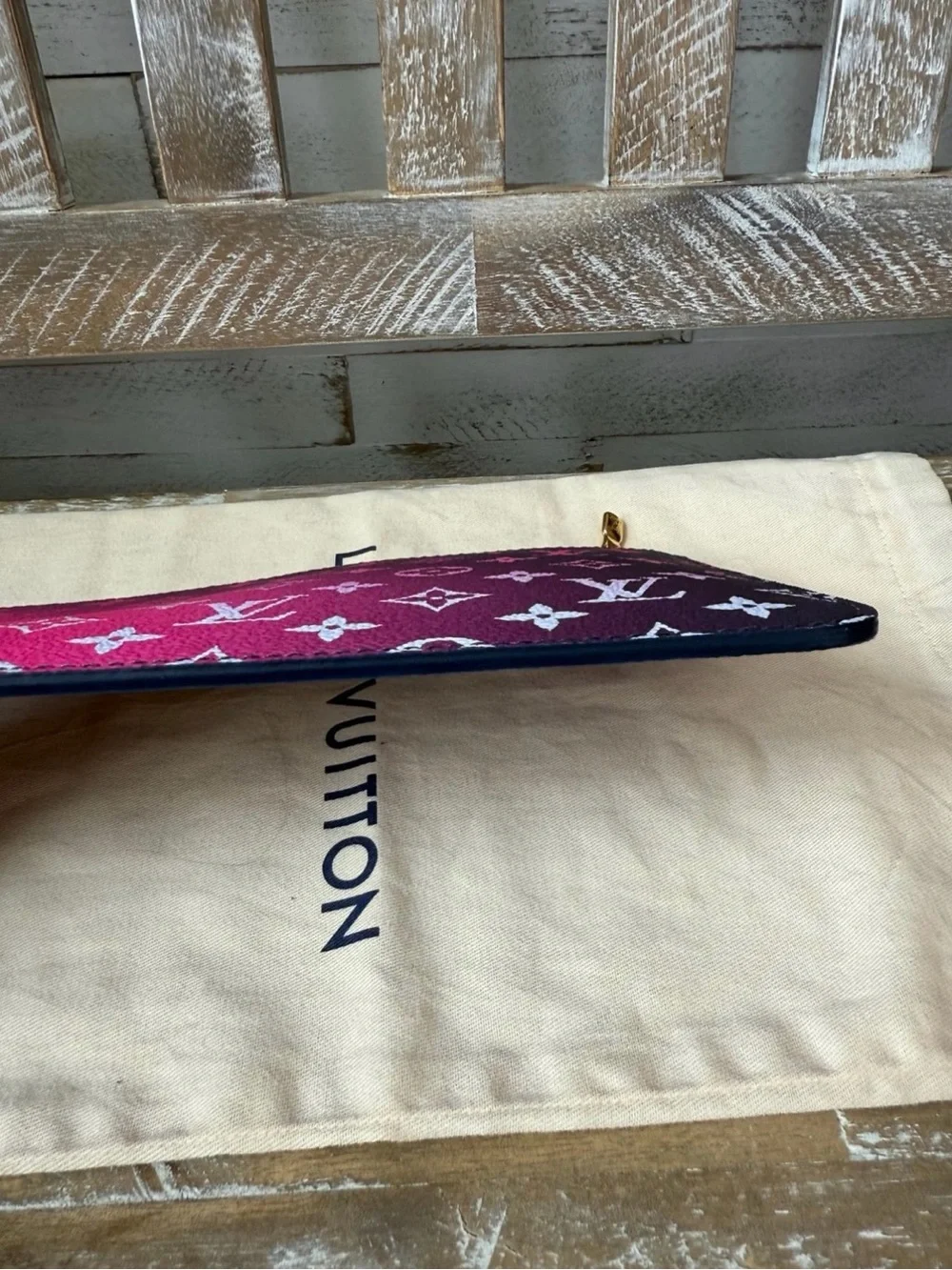 Louis Vuitton Monogram Midnight Fuschia Pouchette Wristlet from Neverfull MM - Picture 7 of 10